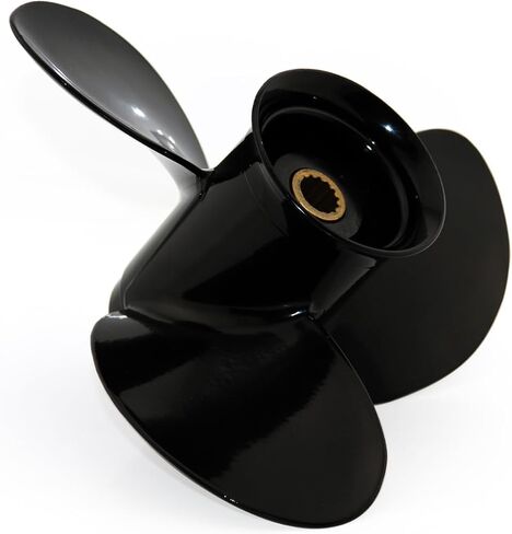 مروحة خارجية من الألومنيوم مقاس 9.25 ضياء × 10 درجة من OEM مناسبة لمحركات الزئبق 9.9CT 15HP 20HP، 14 سنًا خددًا، 3 شفرات، 4 أشواط، RH in Kuwait