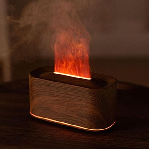 Asixxsix Essential Oil Diffuser, Aromatherapy Diffuser Cool Mist Humidifier with 7 Colors Light, Scent Aromas Diffuser, Quiet Flame Diffuser for Essential Oil, Home, Office, Bedroom (Black) in Saudi Arabia