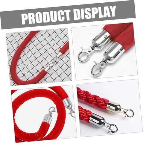 NUOBESTY 2Pcs Cord End Caps with Hook Durable Rope End Stoppers for and Stanchions Elegant Design for Use in Saudi Arabia