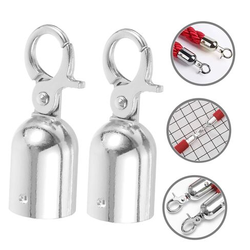 TEHAUX 2Pcs Decking Rope End Fasteners Durable Stopper Cord Fittings for Home Hotel Mall Use Easy Installation Resistant in Saudi Arabia