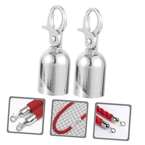 TEHAUX 2Pcs Decking Rope End Fasteners Durable Stopper Cord Fittings for Home Hotel Mall Use Easy Installation Resistant in Saudi Arabia