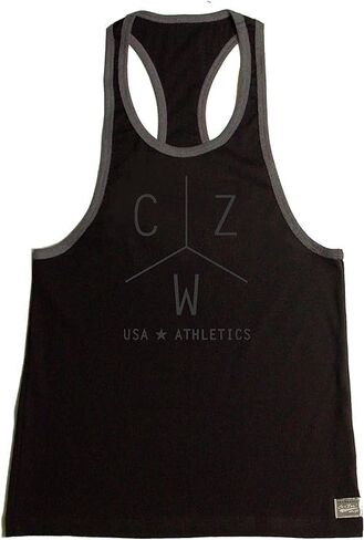 Crazee Wear California Black Tank Top مع CZW Athletics باللون الأسود in Saudi Arabia