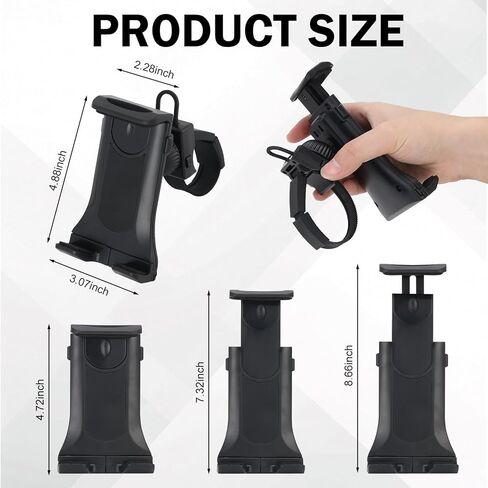 24.4 Inch Wide Handle Bar for Walking Pad Only with Phone Holder - Universal Fit, Stable & Non-Slip Handrail for Indoor Home Gym Workouts (Adjustable Height from 30.7 to 39.37 Inch) in Kuwait