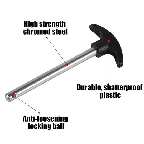 Weight Plate Pin, Pin Tensile 3/8 Inch Diameter 6 Inch Locking Space Universal Weight Stack Pin Heavy Duty Weight Selector Pin Weight Pin Gym Pin Exercise Machine Accessories for Home Gym in Saudi Arabia