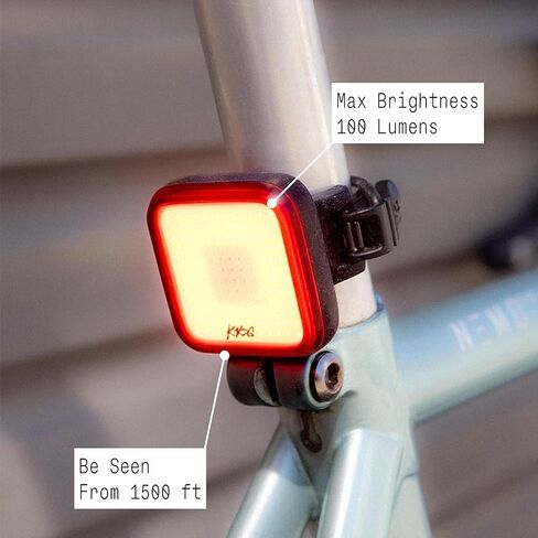 مجموعة مصابيح الدراجة المربعة Knog Blinder 700 & Blinder، الجيل الثاني، مصباح LED قابل لإعادة الشحن عبر USB، 700 لومن أمامي، 100 لومن خلفي، أوضاع متعددة، IP67 مقاوم للماء، شعاع 260 قدم in Saudi Arabia