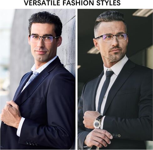 CLASAGA Progressive Multifocus Reading Glasses for Men,Lightweight Metal Half Frame Blue Light Blocking Computer Readers in Saudi Arabia