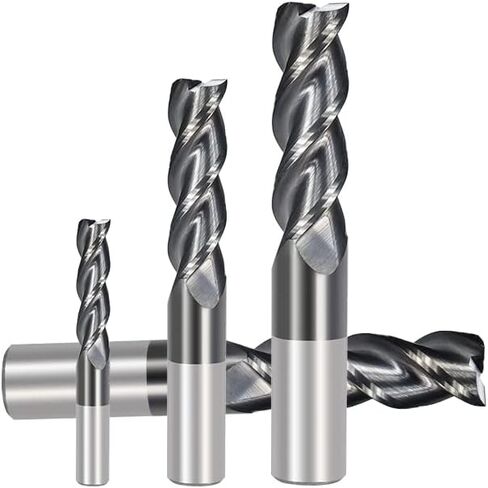 مطحنة نهاية الكربيد 1-12 مم 3 لقمة طحن طرفية فلوت قاطعة طحن عالية الأداء لقطع الألومنيوم باستخدام الحاسب الآلي أداة طحن التخشين والتشطيب in Kuwait