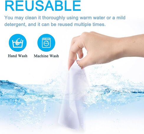 Lainballow 150 Pcs Microfiber Cleaning Cloths, Glasses Cleaner Cloths, Eyeglass Cloth,Lens Cleaning Cloth,Premium Sublimation Glasses Wipes for Phones Lenses Screens Electronics Silverware (5.5"x5.5") in Saudi Arabia