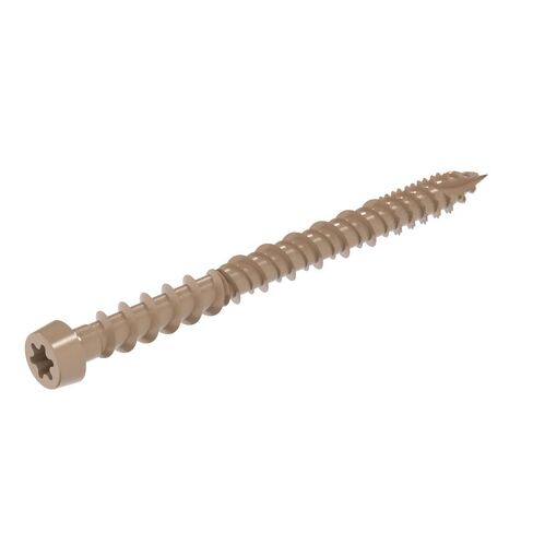 براغي السطح المركب الخارجية Grip-Rite DeckForce لمشاريع PVC والأسطح المركبة - براغي مطلية بالنانو - طرف منشار T-17 - أسمر ضارب للصفرة - #9 × 2-1/2 بوصة - صندوق 1 رطل - GRDFCS212GCD1 in Saudi Arabia
