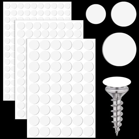 HINZIC 290pcs Screw Hole Cover Stickers, 0.83/0.59/0.47 inch Self Adhesive Dustproof Black Screw Hole Caps for Wood Furniture Cabinet Shelf Wardrobe in Saudi Arabia