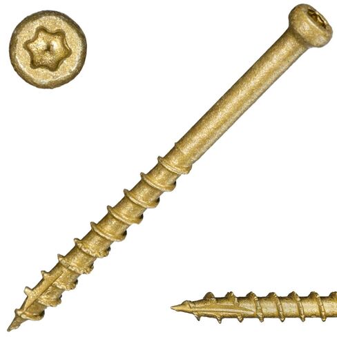 مسامير تقليم باللون البني XL1500، 5 رطل، تقريبًا. 694 قطعة - #8 × 2-1/2 بوصة براغي مسننة متينة وآمنة، أدوات تثبيت للزخرفة والسقف والبناء والإصلاح in Kuwait