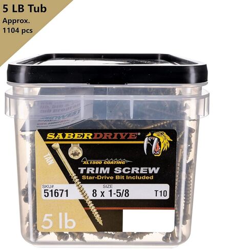 مسامير تقليم باللون البني XL1500، 5 رطل، تقريبًا. 694 قطعة - #8 × 2-1/2 بوصة براغي مسننة متينة وآمنة، أدوات تثبيت للزخرفة والسقف والبناء والإصلاح in Kuwait