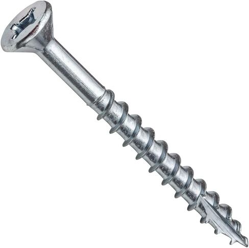 Centerline #8 × 2 بوصة رأس مسطح مربع X براغي خشبية ذات طرف مخدد ذاتي التخديد، زنك، 100 حزمة in Kuwait