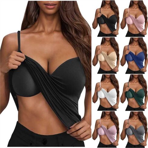 Built in Bra Tank Tops for Women Casual Workout Slim Fit Padded Halter Top Summer Lounge Basic Sleeveless Camisole in Saudi Arabia