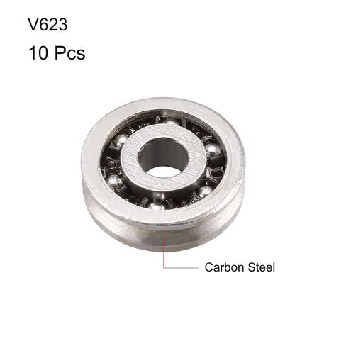 V623 V-Groove Guide Pulley Rail Ball Bearings 3mmx10mmx3mm Carbon Steel Miniature Bearings 10pcs in Saudi Arabia