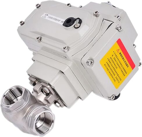 1PCS DN25 Three-Way high Platform Ball Valve Stainless Steel Q911F-16P Internal Thread Ball Valve(110VAC_L Type) in Kuwait