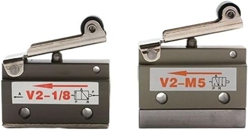 1PCS V2-M5 V2-1/8 2/2-way Pneumatic Mechanical Control Valve Pneumatic Two-Way Roller Valve Automation line(V2-M5) in Kuwait