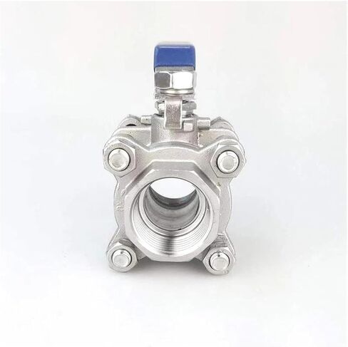 1PCS 1/2" 3/4" 1" 2" Full bore Stainless Steel Three-Piece Ball Valve high Temperature Ball Valve Internal Thread Water Switch Valve(1",SS201) in Kuwait