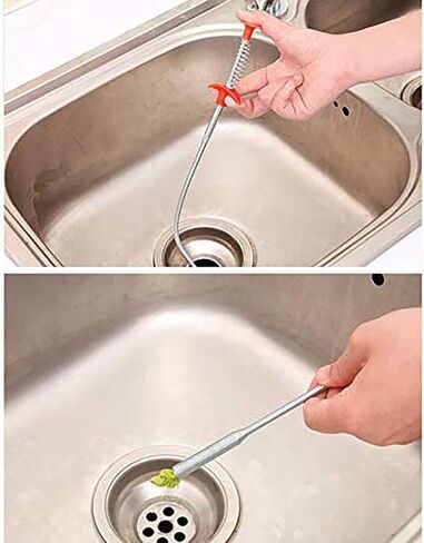 Sewer Anti-Blocking Garbage Clip Lengthening Four-jaw Picking Artifact Household Garbage Clip Pipe Foreign Body Dredging Spring Tube Dredge Tool Cleaning Tool, 160CM in Saudi Arabia