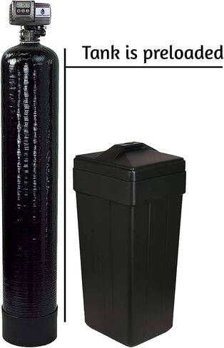 ترقية 10% Crosslink Fleck 5600SXT يتم قياسها عند الطلب 48 ألف 48000 خزان محمل بالحبوب، نظام كامل مع خزان محلول ملحي وممر جانبي 1 بوصة، راتنج متين مطور بنسبة 10% in Kuwait