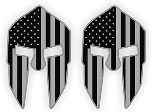 Pair - Spartan Helmet Vinyl Decals | Stickers Helmets, Hard Hats, Stealthy Black Ops American Flags in Saudi Arabia