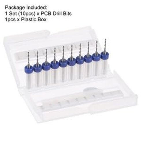 #US 1/8" Shank 1.25mm Tungsten CNC Engraving Micro PCB Drill Bits 10Pcs in Saudi Arabia