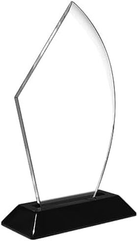 Crown Awards 7" Add Your Own Logo Corporate Award, Custom Logo Voyage Acrylic Trophy Includes Free Custom Art Design and Personalized Engraving Text in Kuwait