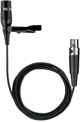 Replacement Lavalier Lapel Microphone for Shure SLX1 PGX1 Bodypack Transmitter ta4f, Condenser, Unidirectional, ta4f 4 Pins, Black in Saudi Arabia