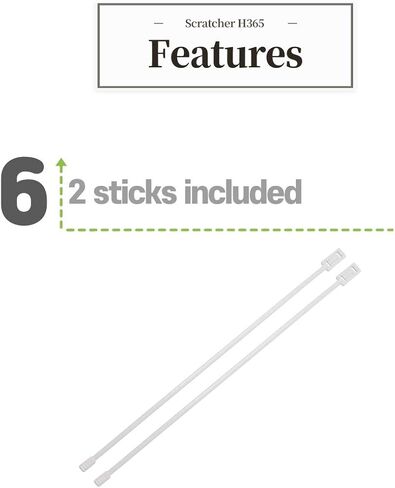 خدش الحكة ومطهر منظف للحكة وتنظيف الأذرع والساقين المغطاة بالصب من الحكة، تتضمن 2 عصا in Kuwait