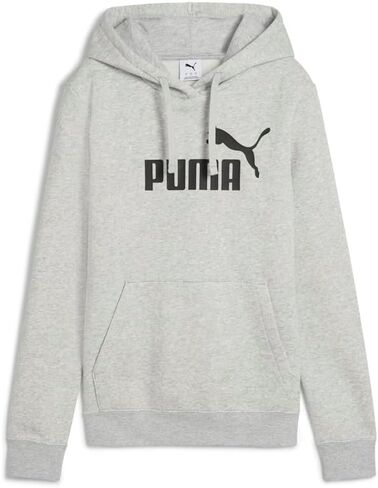 PUMA Womens Essentials No. 1 Logo Hoodie كاجوال لباس خارجي كاجوال - رمادي in Saudi Arabia