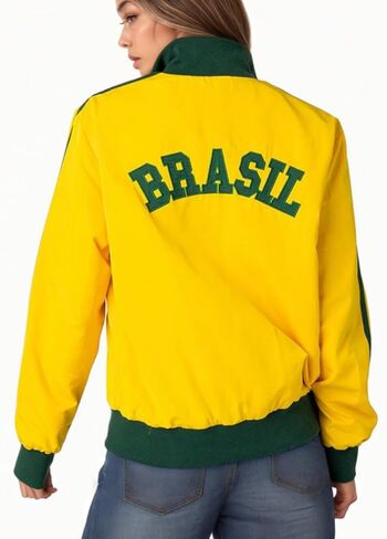 VCM Brazil Shirt Zip Up Sweatshirts Jackets Brazil Graphic Long Sleeve Casual Loose Aesthetic Trendy Outwear with Pockets in Saudi Arabia