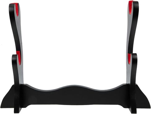 حامل عرض الفلوت المكتبي من SUPVOX، حامل منظم الفلوت الخشبي بطبقتين، حامل السيوف، رف تخزين لملحقات الآلات الموسيقية على الطاولة in Kuwait