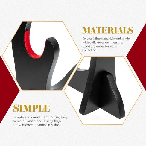 حامل عرض الفلوت المكتبي من SUPVOX، حامل منظم الفلوت الخشبي بطبقتين، حامل السيوف، رف تخزين لملحقات الآلات الموسيقية على الطاولة in Kuwait