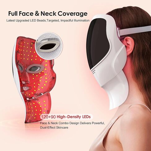 Led Light Therapy Mask Led Fack Mask Light Therapy for Face and Neck, 7 Modes Red Light Therapy Mask for Wonem & Men Rechageable Skin Care Mask for Home Use Working Travel Yoga in Saudi Arabia