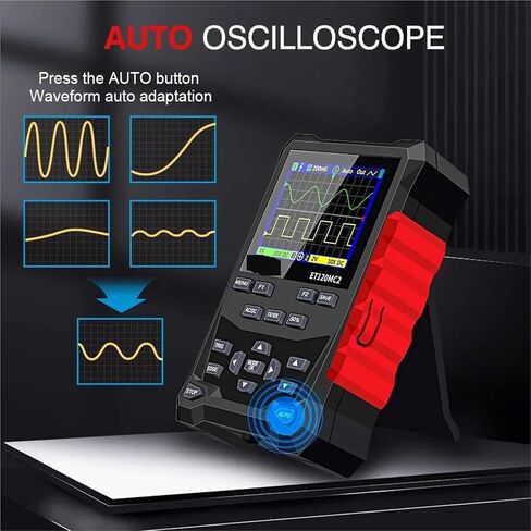 2CH Handheld Digital Oscilloscope 120MHz 500MSa/S Signal Generator Multiple Waveform Output Car Diagnostic Tools(ET120MC2) in Saudi Arabia