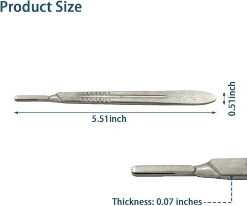 2 Pack Stainless Steel Scalpel Handle # 4, Scalpel Knife Holder Fits Blades No. 20, 21, 22, 23, 24 and 25 Perfect for Student Educational-Use Daily Use DIY Crafts Repair Equipment in Kuwait