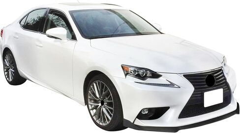 IKON MOTORSPORTS، الشفة الأمامية الممتصة للصدمات متوافقة مع 2014-2016 Lexus is Base، الشفة الأمامية السوداء اللامعة تحت Air Chin Bodykit Spoiler Add On، 2015 in Saudi Arabia