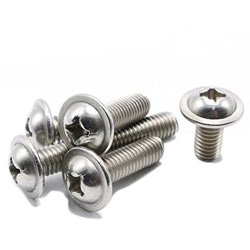 M3 x 5mm Phillips Drive Pan Washer Head Machine Screw Stainless Steel Pack 100-piece in Saudi Arabia