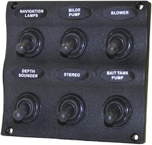 Unified Marine 50031297 SeaSense Wave Design 6 Gang Switch Panel, in Saudi Arabia