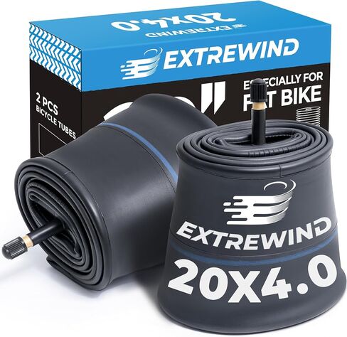 20x4.0 (100/114-406) (2-PCS) أنابيب دراجة شديدة التحمل من مطاط بوتيل ممتاز مع صمام شريدر أنابيب داخلية 40 مم متوافقة مع 20 × 4.0 20x4 20x4.5 أنابيب إطارات الدراجة الإلكترونية/الكهربائية/الدراجة الجبلية الدهنية (E-002) in Saudi Arabia