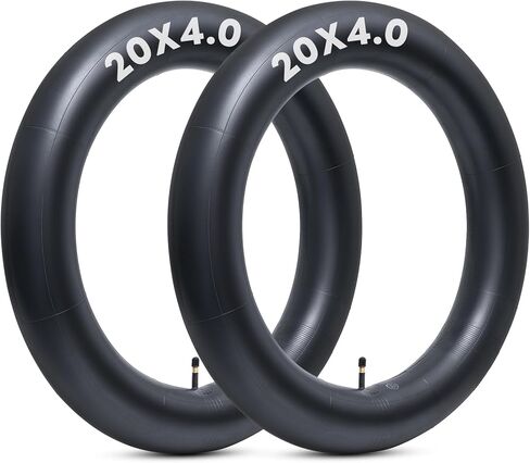 20x4.0 (100/114-406) (2-PCS) أنابيب دراجة شديدة التحمل من مطاط بوتيل ممتاز مع صمام شريدر أنابيب داخلية 40 مم متوافقة مع 20 × 4.0 20x4 20x4.5 أنابيب إطارات الدراجة الإلكترونية/الكهربائية/الدراجة الجبلية الدهنية (E-002) in Saudi Arabia