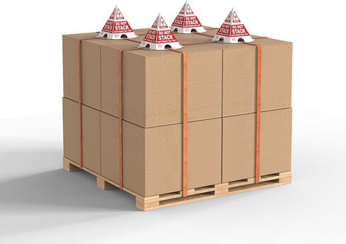 Brimar - 8.5" × 8.5" × 10″ - Do Not Stack Cone (Set of 50 cones) - 3.55mm Corrugated Cardboard- Durable Construction - Highly Visible Design in Saudi Arabia