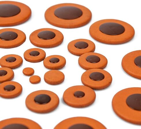 Baosity 25 Pieces of Set Leather Alto Saxophone Pads Saxophone Parts, Orange in Saudi Arabia