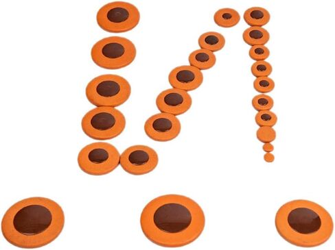 Baosity 25 Pieces of Set Leather Alto Saxophone Pads Saxophone Parts, Orange in Saudi Arabia