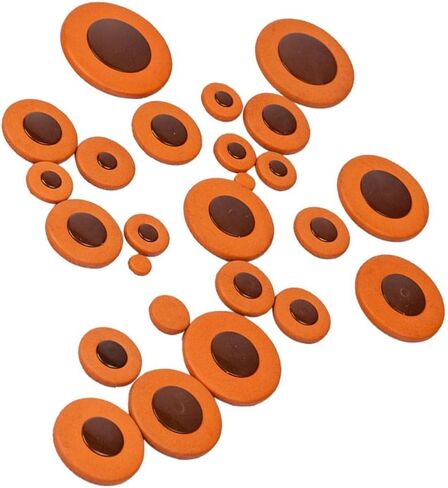 Baosity 25 Pieces of Set Leather Alto Saxophone Pads Saxophone Parts, Orange in Saudi Arabia