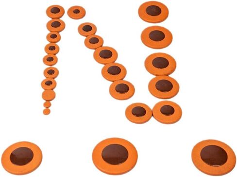 Baosity 25 Pieces of Set Leather Alto Saxophone Pads Saxophone Parts, Orange in Saudi Arabia