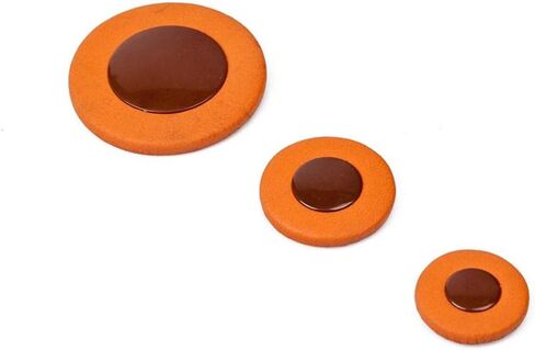 Baosity 25 Pieces of Set Leather Alto Saxophone Pads Saxophone Parts, Orange in Saudi Arabia