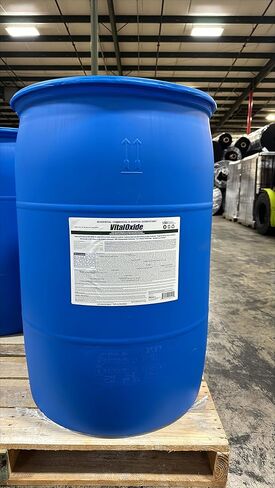 أكسيد حيوي 55 جالون مطهر من فئة المستشفيات | مزيل الروائح الكريهة، مطهر ملامسة للأغذية| يقتل 99.9% من الفيروسات والبكتيريا| يقتل العفن والعفن | عديم الرائحة in Kuwait