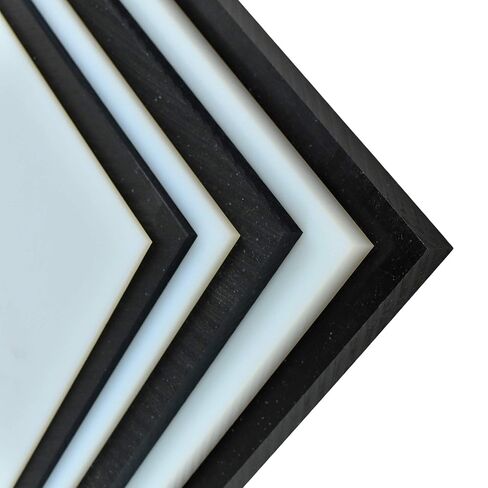 BuyPlastic Repro Black UHMW لوح بلاستيكي من البولي إيثيلين 1/8 بوصة × 24 بوصة × 24 بوصة، لوح بولي إيثيلين عالي الوزن الجزيئي، مقاس 23.75 بوصة × 23.75 بوصة in Saudi Arabia