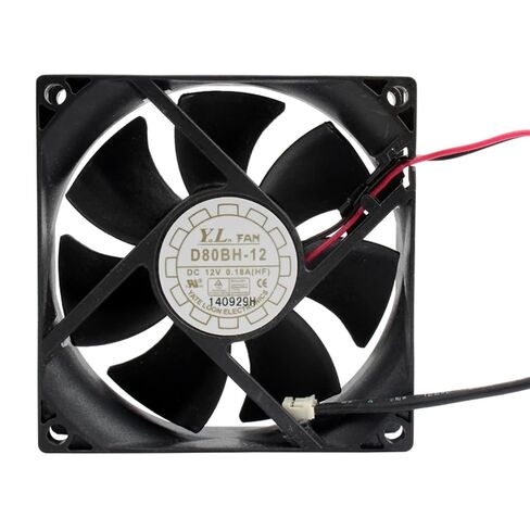 D80BH-12 8 سم 80 مم مروحة 80 × 80 × 25 مم DC12V 0.18A 2pin مروحة تبريد لهيكل الكمبيوتر مزود الطاقة in Saudi Arabia
